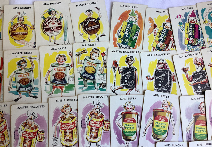 1950s New Zealand Four Square advertising cards game
